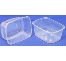 Контейнер У-Ю прям 250мл ДНО+КРЫШКА 108*82*48 (100/1000)