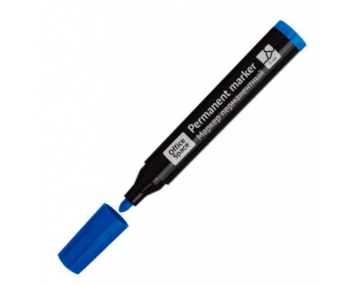 Маркер перманентный OfficeSpace СИНИЙ 3мм (1/12) купить в Челябинске в Упакофф