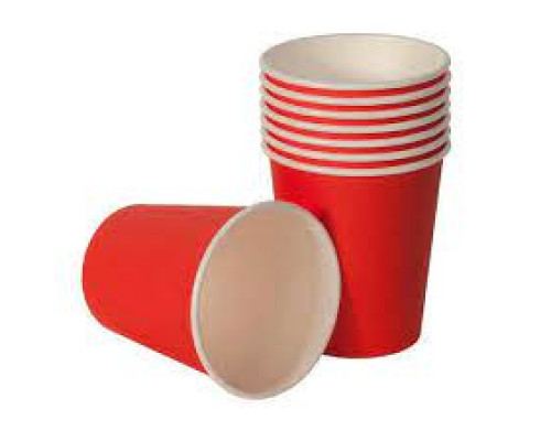 Стакан бумажный 250мл D80 красный купить в Челябинске в Упакофф