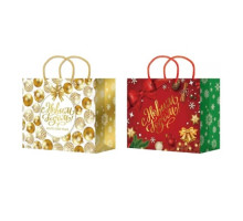 Пакет подарочный бумажный 50*50*20 НГ НОВЫЙ ГОД Микс рисунок в ассортименте