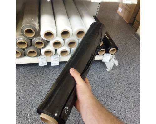 Стрейч пленка 500мм 300м 23мкм 2,0кг ЧЕРНАЯ (2 сорт)