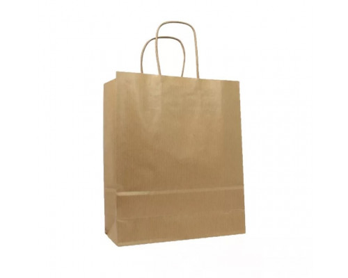 Пакет бумажный с круч. ручками 450*350*150 крафт М (уп250) купить в Челябинске в Упакофф