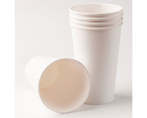 Стакан бумажный 450мл D90 белый купить в Челябинске в Упакофф