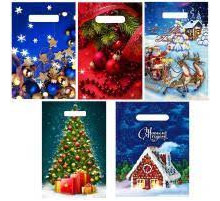 Пакет с вырубной ручкой 20*30 30мкм НГ В АССОРТИМЕНТЕ (100/2000)