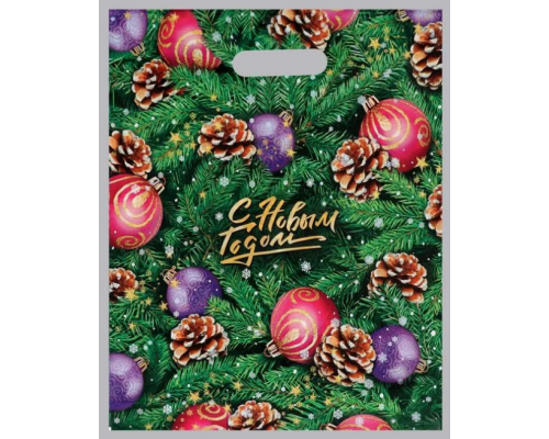 Пакет с вырубной ручкой 40*56 80мкм НГ В АССОРТИМЕНТЕ