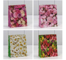 Пакет бумажный с ручками 12*15*5,5 Клетка А