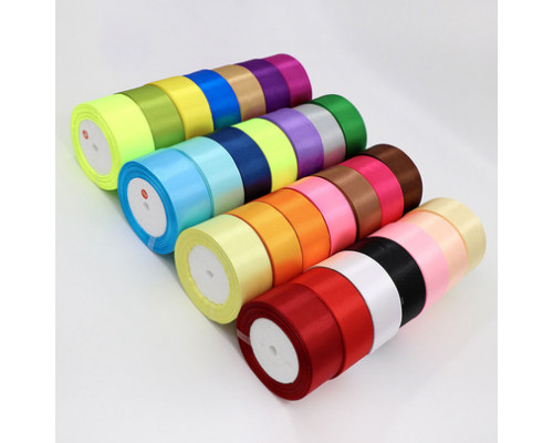 Лента атласная 25мм 27м в ассортименте купить в Челябинске в Упакофф