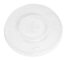 Крышка для стакана бум прозр d-90мм центр отверстие (уп 150)
