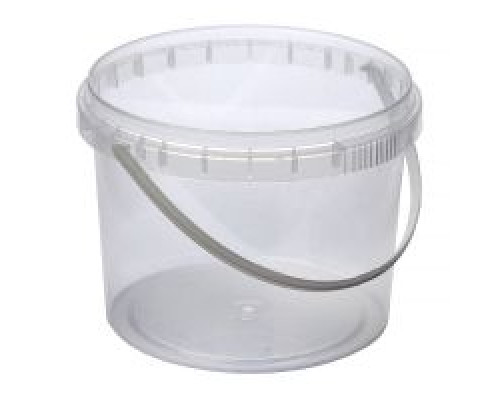 Ведро пищевое 2л с крышкой d-173 h-128 прозрачное (уп 50) купить в Челябинске в Упакофф