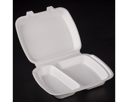 Ланч-бокс ЛСП 24206-2 247*208*63 2 секц белый облегченный 2 замка СибПол (уп130) купить в Челябинске в Упакофф