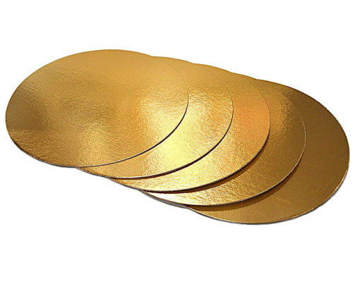 Подложка для торта 2,5 золото d340мм З/Л купить в Челябинске в Упакофф