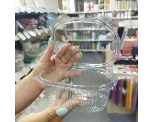 Контейнер-ракушка У-Ю КС Кр-500 158*129*55 ПЭТ для холодных блюд (уп700) купить в Челябинске в Упакофф