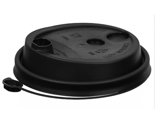 Крышка для стакана бум черная d-80мм с заглушкой 50/1000 купить в Челябинске в Упакофф