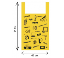 Майка ПНД 43х64 20мкм ТЕХНИКС 100шт (уп 1500) ХимПэк
