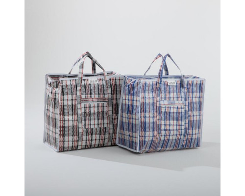 Сумка баул ПП 45+40*20 с молнией клетка Китай 36 литров купить в Челябинске в Упакофф