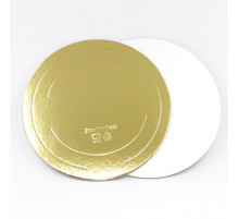 Подложка для торта 3,5 d260мм зол/белый