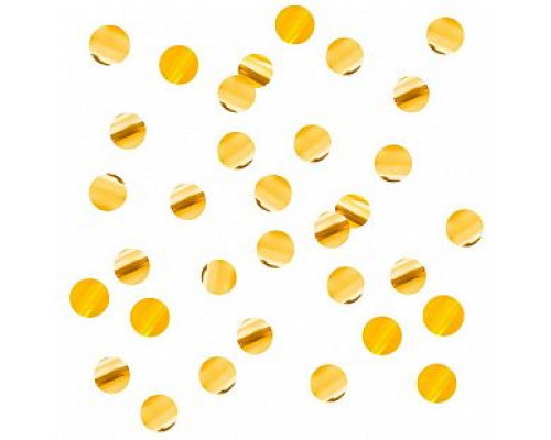 Конфетти Круги золотые фольгированные 10мм (1гр) ВЕСЕЛУХА купить в Челябинске в Упакофф