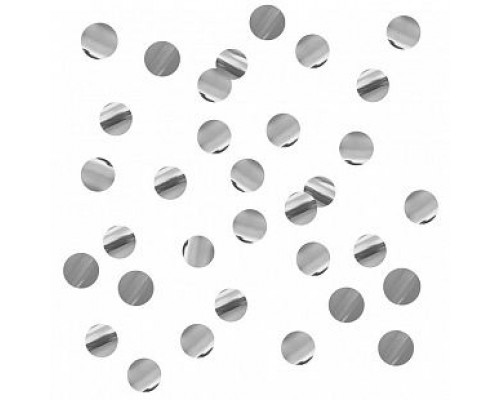 Конфетти Круги серебро фольгированные 10мм (1гр) ВЕСЕЛУХА купить в Челябинске в Упакофф