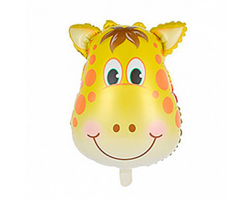 Шар фольгированный 13"/33см Жираф голова мини  купить в Челябинске в Упакофф