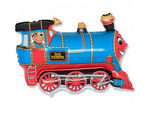 Шар фольгированный 14"/36см Поезд синий  купить в Челябинске в Упакофф