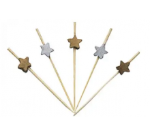 Пика для канапе 7см Звезда бамбук 100шт