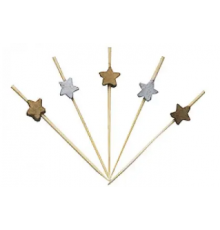 Пика для канапе 7см Звезда бамбук 100шт