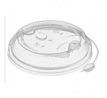 Крышка для стакана бум прозрач d-90мм с заглушкой 50/1000