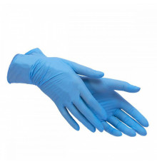 Перчатки нитриловые неопудренные голубой S (уп 100шт) 