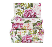 Коробка подарочная 15*9,5*6 Пионы прямоугольник БРАВО