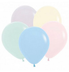 Шар латексный 12"/30см Макаронс ассорти ВЕСЕЛУХА (уп 100шт)