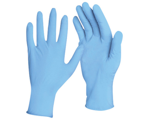 Перчатки нитриловые неопудренные голубой XL (уп 100шт) купить в Челябинске в Упакофф