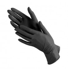 Перчатки нитриловые неопудренные черный XL (уп 100шт)