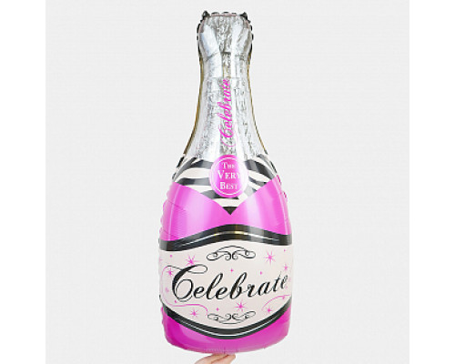 Шар фольгированный 39"/49*100см Веселый праздник розовый купить в Челябинске в Упакофф