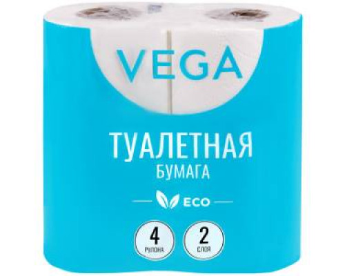 Бумага туалетная ФМ Комфорт Стандарт 2-х слойная 4 шт ВЕГА  (16 уп) купить в Челябинске в Упакофф