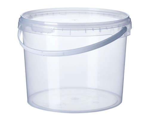 Ведро пищевое 5,7л с крышкой прозр d-230 купить в Челябинске в Упакофф