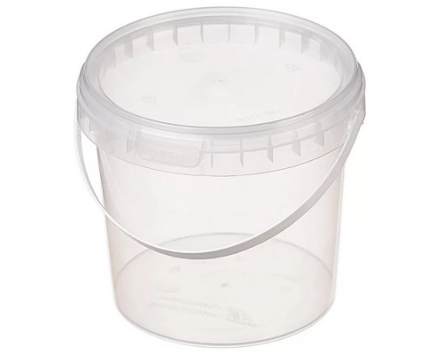 Ведро пищевое 1,1л с крышкой и замком прозр (уп 20) купить в Челябинске в Упакофф
