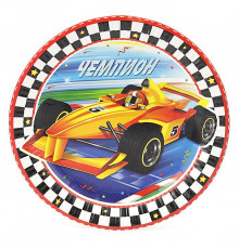 Тарелка картонная 180мм Тачки Чемпион 6шт