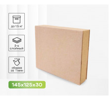 Коробка картонная самосборная 145*125*30мм СП