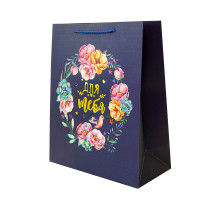 Пакет подарочный 26*12*32 Для тебя. Цветы БРАВО