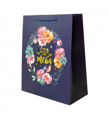 Пакет подарочный 26*12*32 Для тебя. Цветы БРАВО