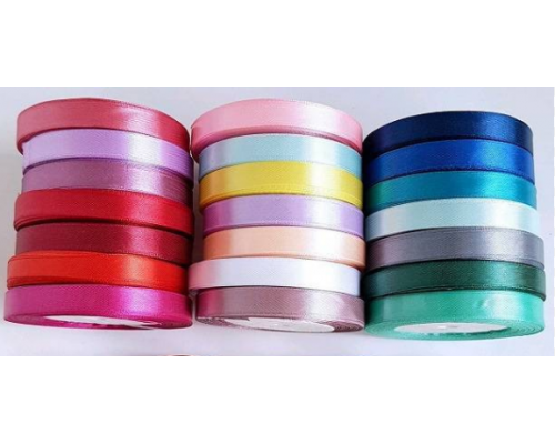Лента атласная 12мм 27м в ассортименте купить в Челябинске в Упакофф