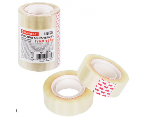 Скотч канцелярский 19х33м Brauberg купить в Челябинске в Упакофф