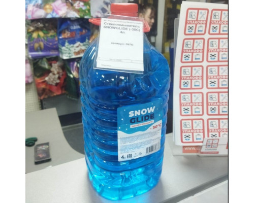 Незамерзайка. Жидкость для стеклоомывателя SNOWGLIDE (-30С) 4л красная крышка купить в Челябинске в Упакофф