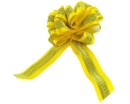 Бант-шар 4,5см/d-16см Комбо желтый с глиттером (уп 10шт) ВЕСЕЛУХА купить в Челябинске в Упакофф