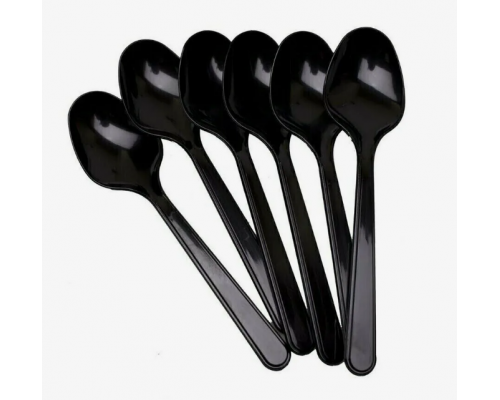 Ложка столовая пластик 160мм ПСП 100шт ЧЕРНАЯ (уп 2000) купить в Челябинске в Упакофф