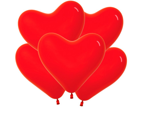 Шар латексный 11"/30см СЕРДЦЕ пастель красный ТМ DECOBAL (уп 100шт) купить в Челябинске в Упакофф