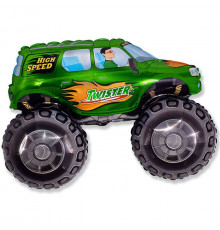 Шар фольгированный 14"/36см Большой внедорожник зеленый