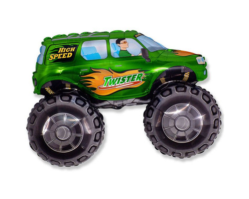 Шар фольгированный 14"/36см Большой внедорожник зеленый купить в Челябинске в Упакофф