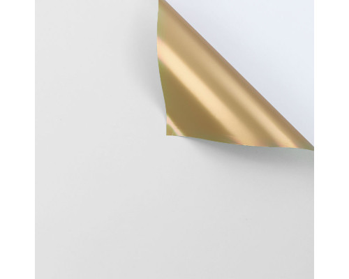 Пленка в листах 58*58 (20шт) Двухсторонняя матовая золотая/белая купить в Челябинске в Упакофф