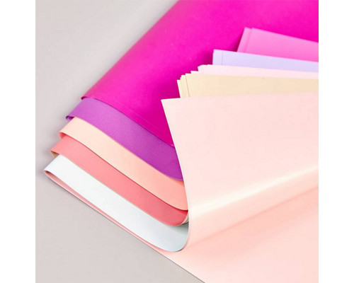 Пленка матовая в листах 60*60 (20шт) двухсторонняя цвет в ассортименте